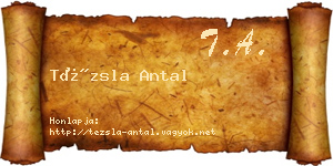 Tézsla Antal névjegykártya